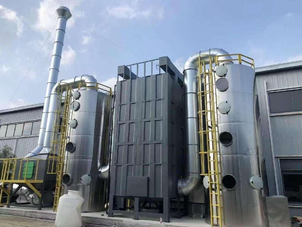 焦油废气治理方案（喷淋塔+电捕焦油器+喷淋塔）