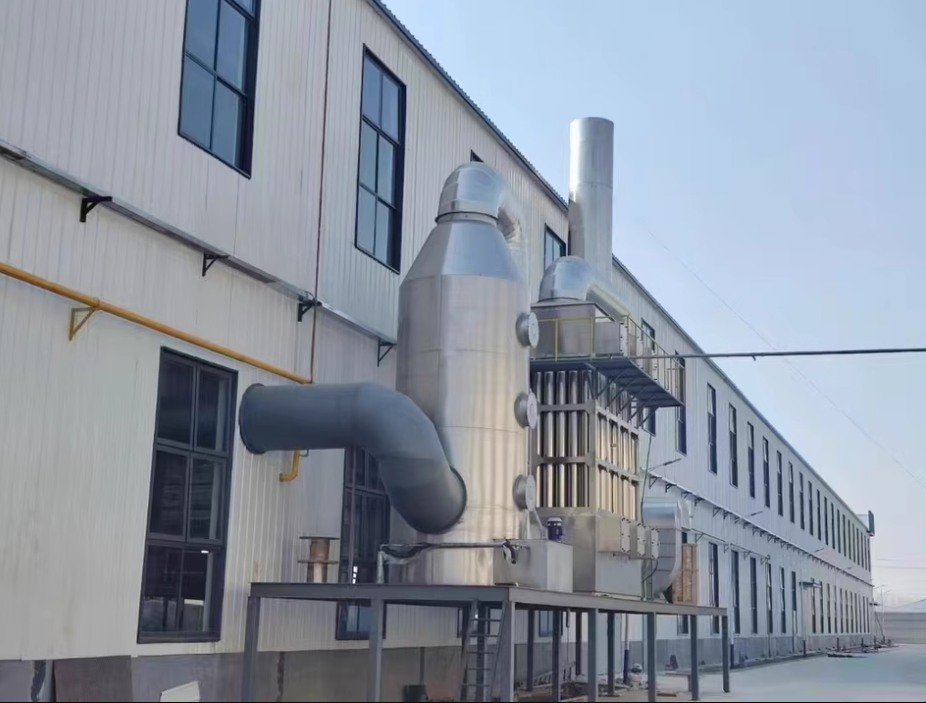 喷淋塔+湿式静电除尘