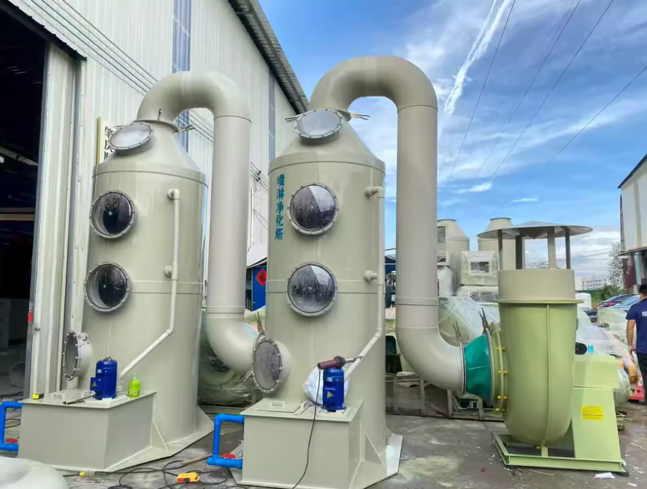 pp喷淋塔净化设备的结构形式